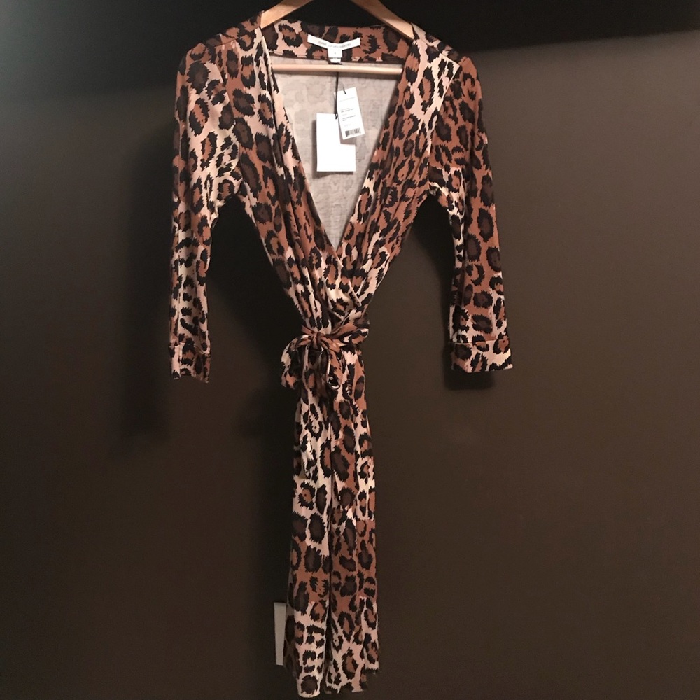 Diane Von Furstenberg Leopard Wrap Dress
